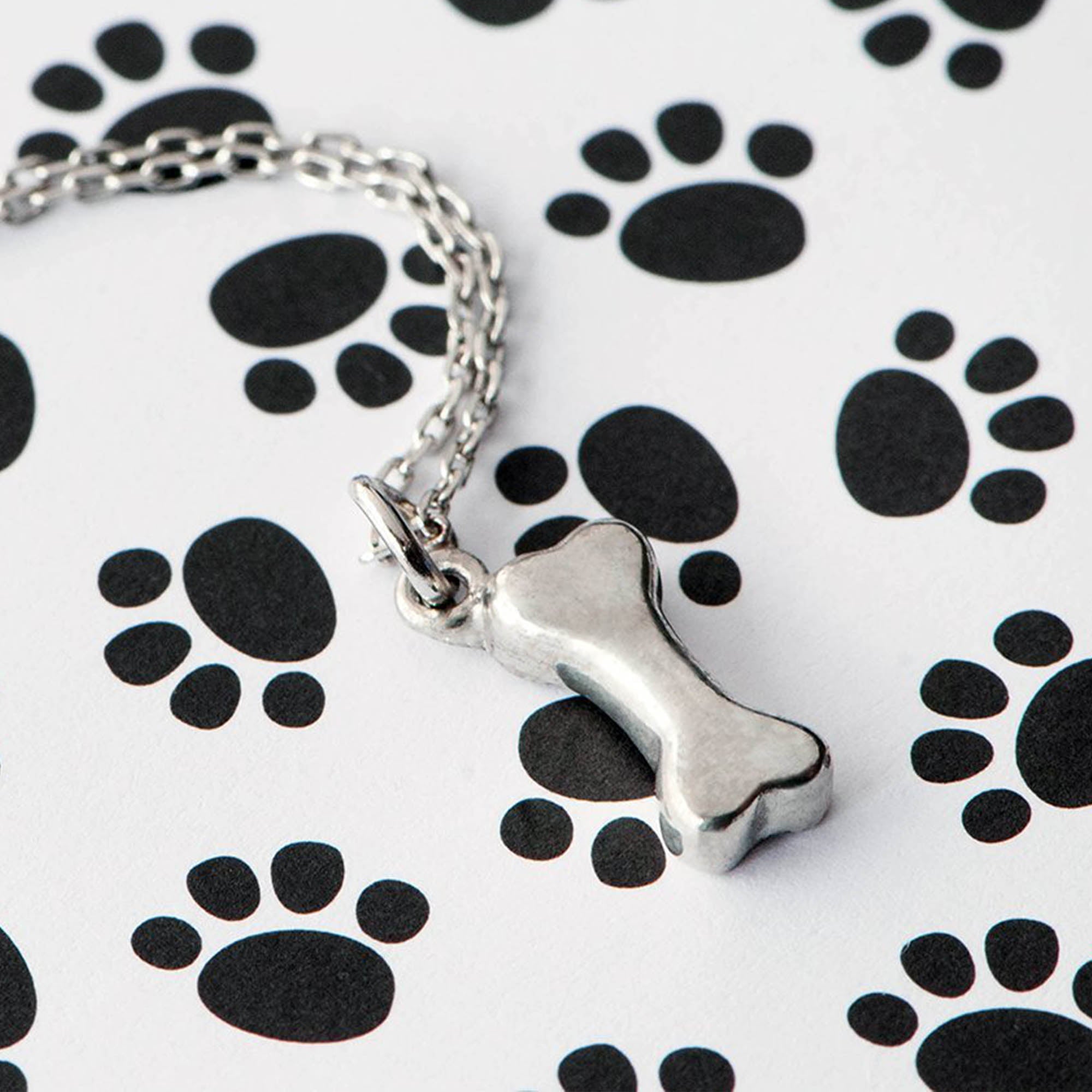 Dog Lover Silver Tone Pendant Necklace