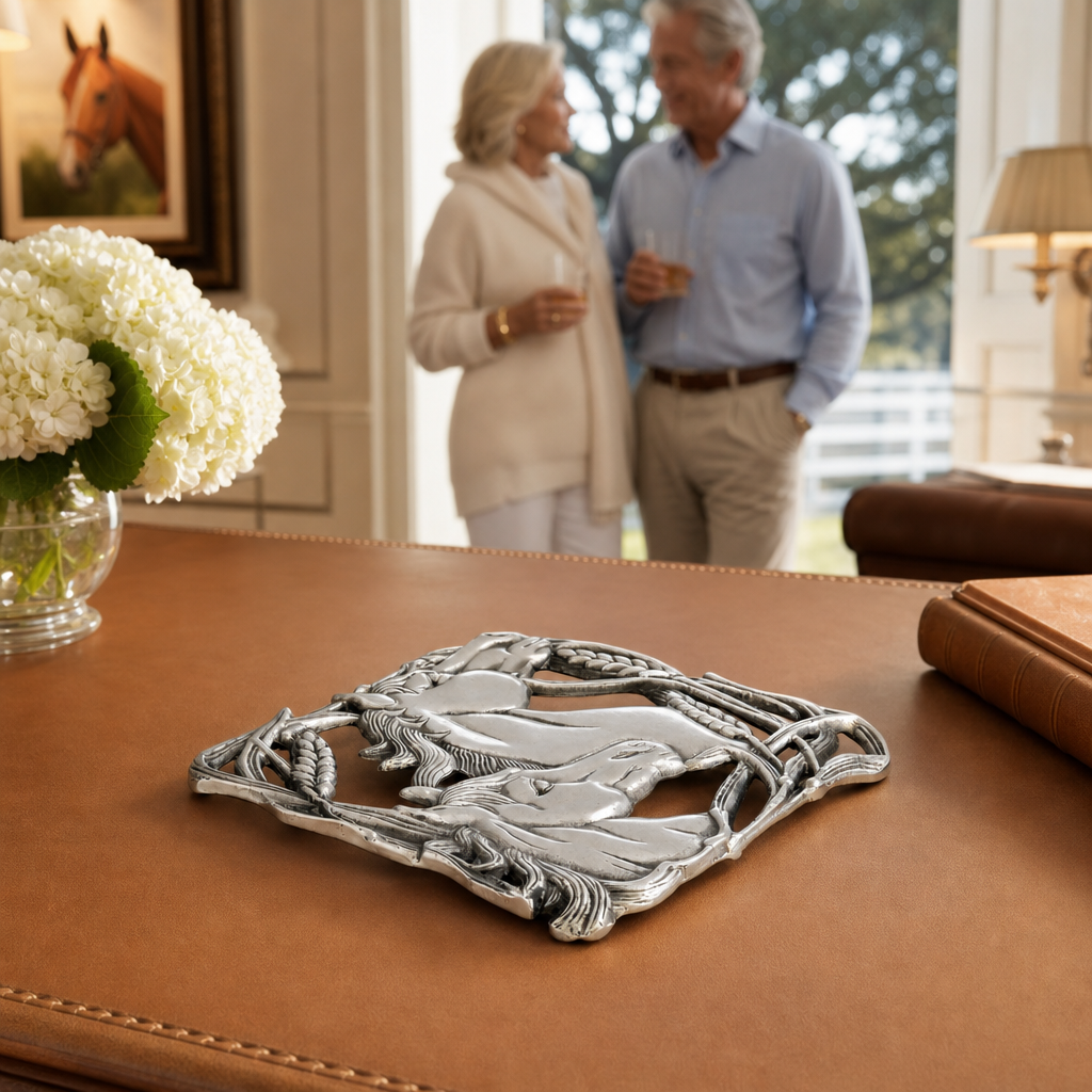 Horse with Wheat Trivet
