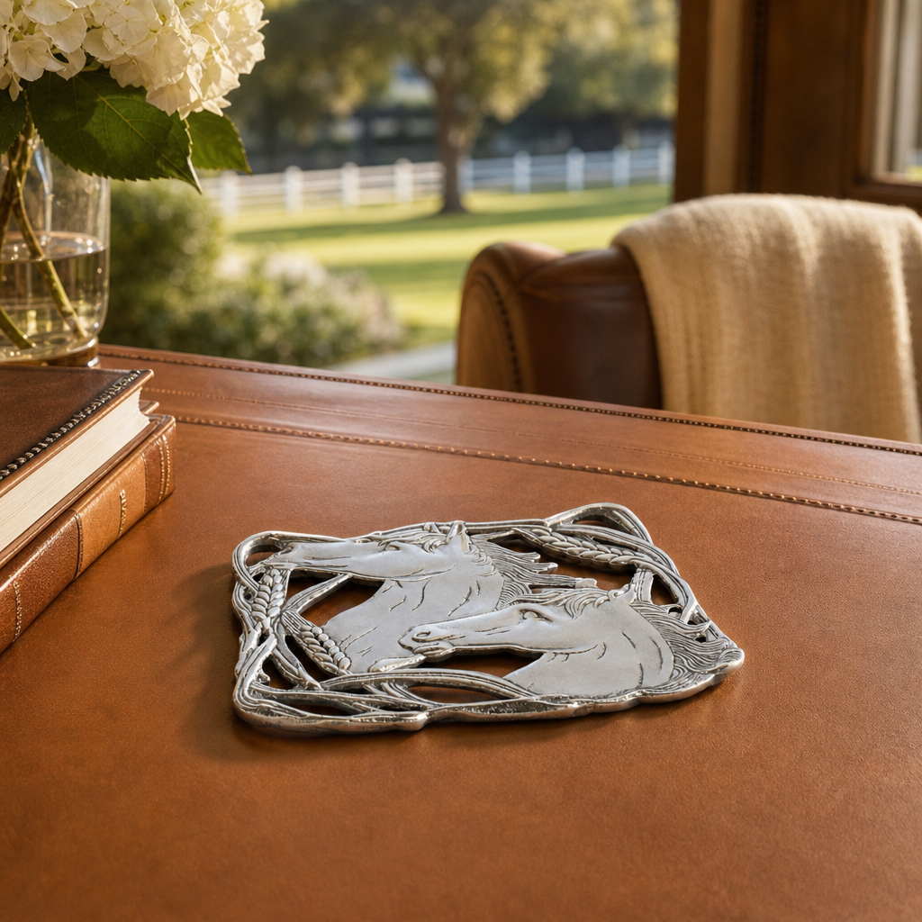 Horse with Wheat Trivet