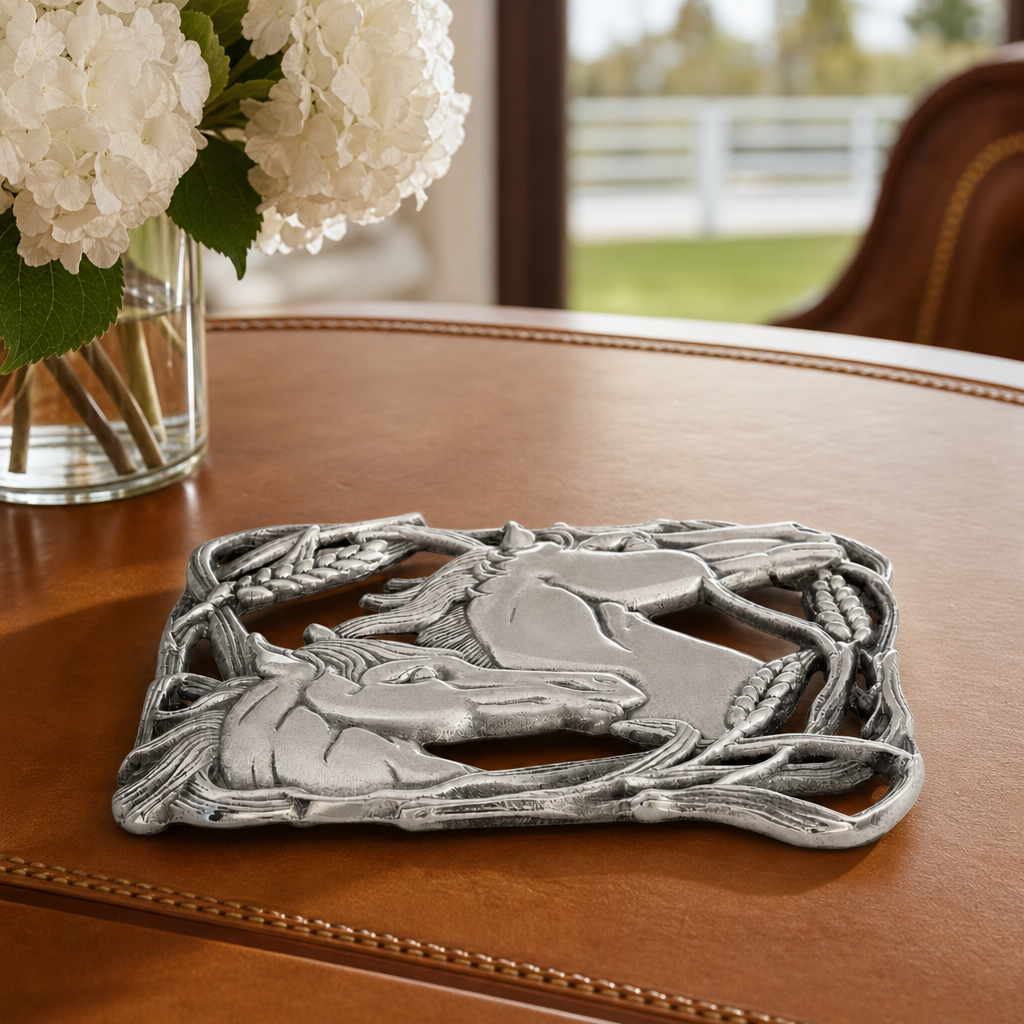 Horse with Wheat Trivet