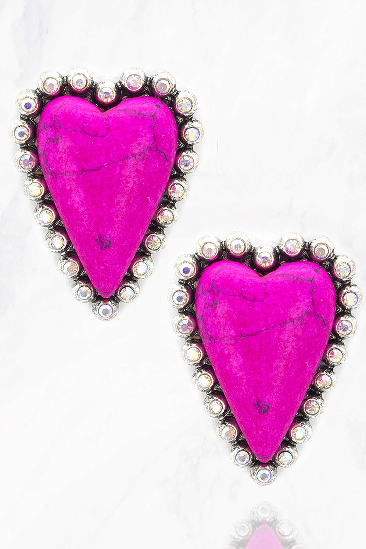 Arc Heart Earrings: Ivory