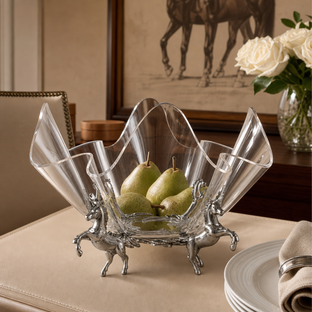 Horse Stand Acrylic Bowl 14