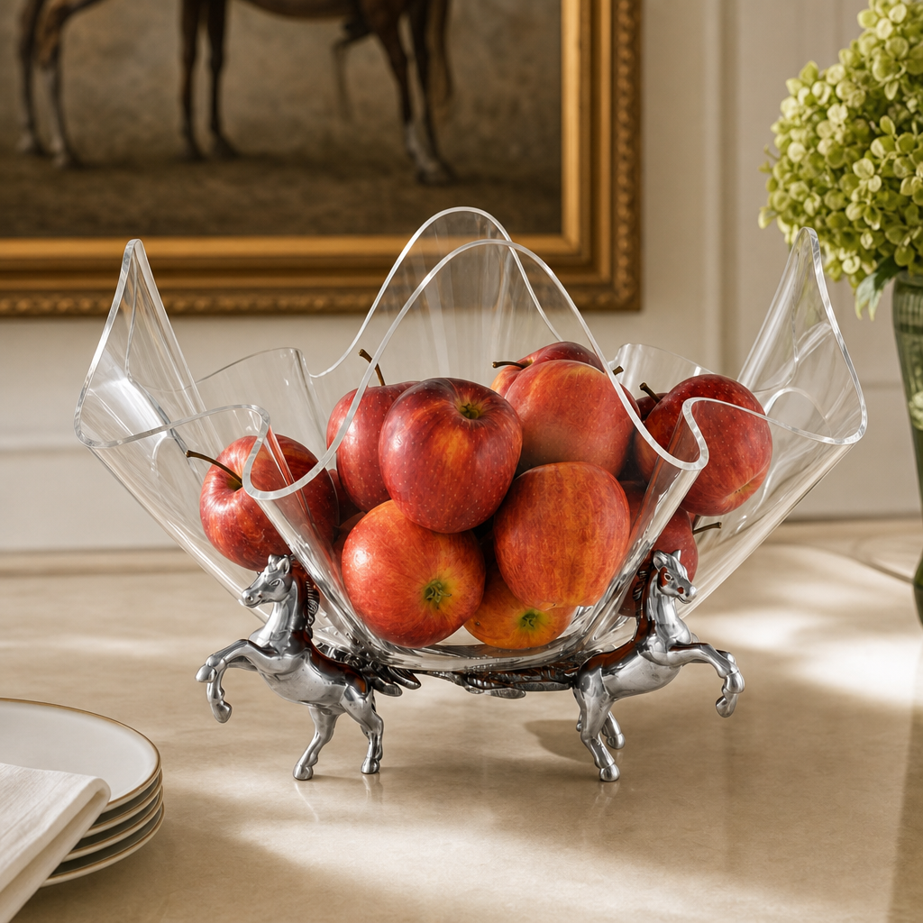 Horse Stand Acrylic Bowl 14