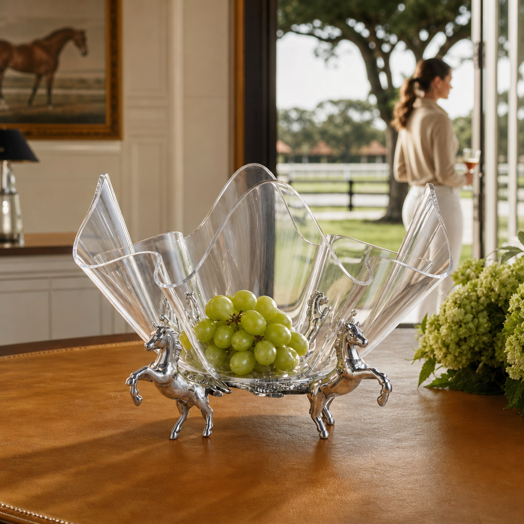 Horse Stand Acrylic Bowl 14