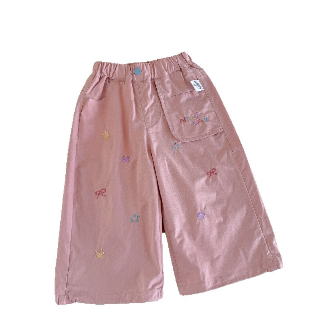 Girls Wide-leg Pants Western-style