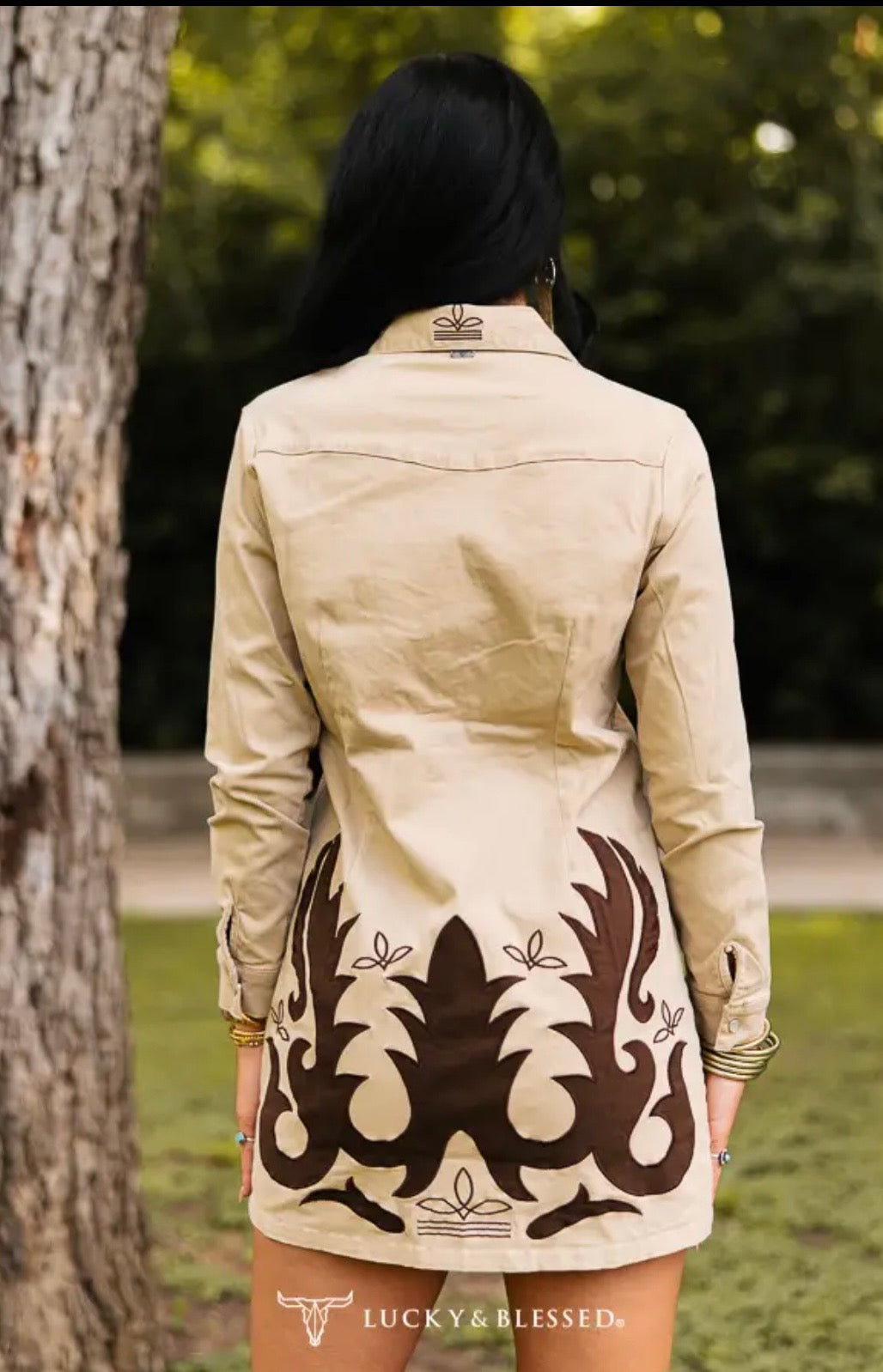 Desert Flame Shirt Dress