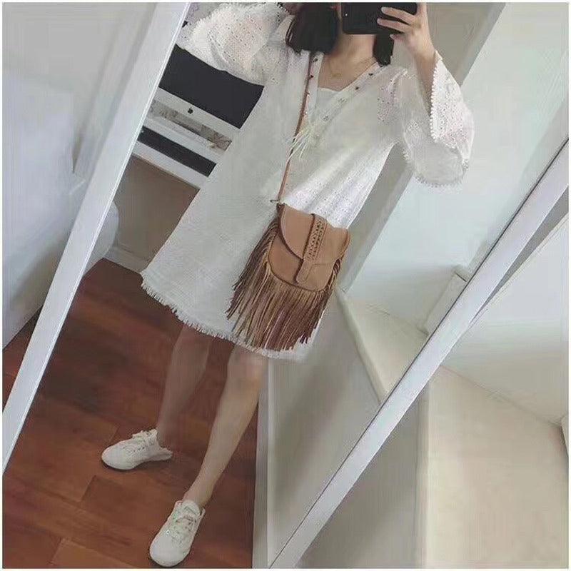Dakota Tassel Boho Leather Shoulder Bag DK01 For Everyday Use