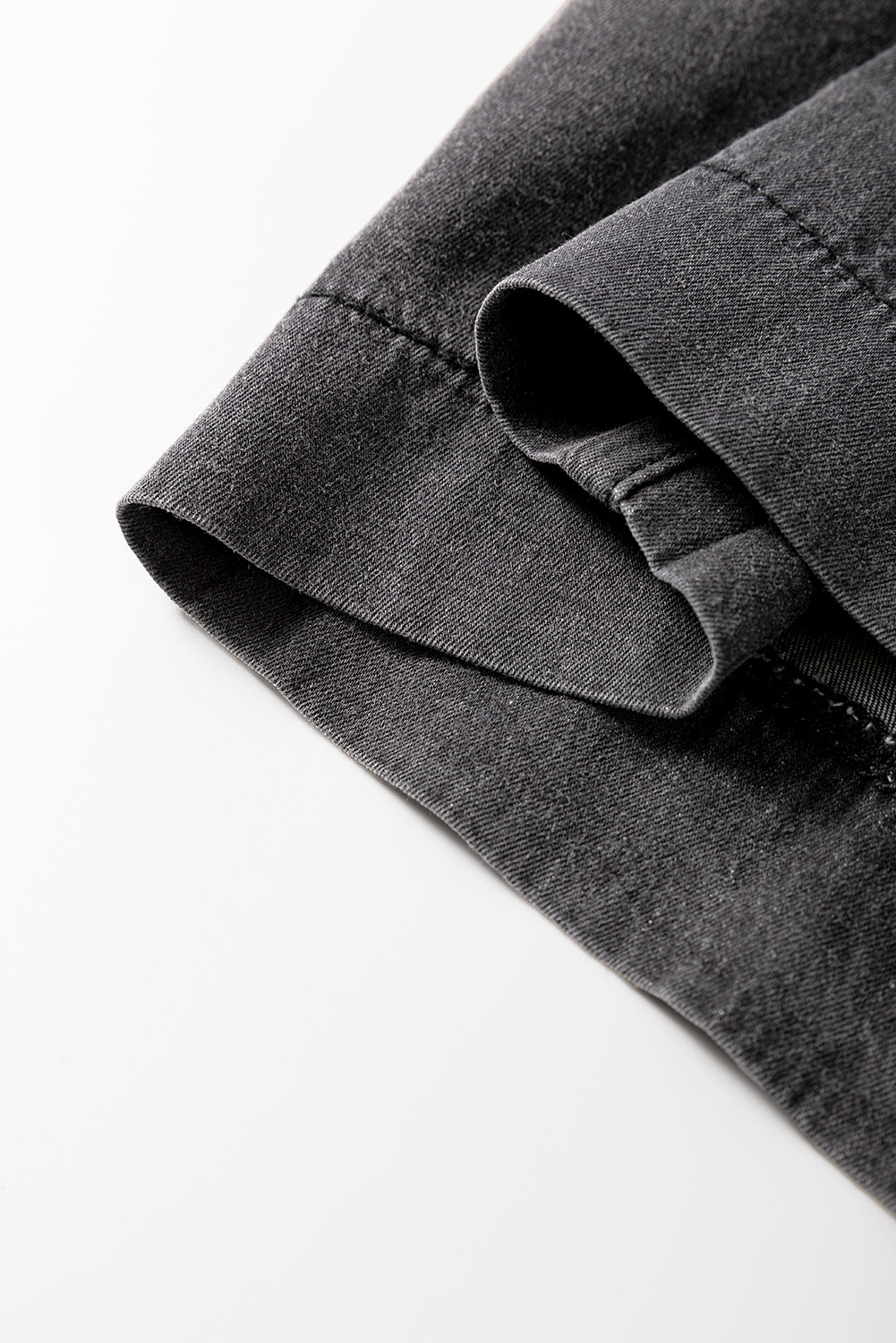 Carbon Grey Mineral Wash Button High Waist Wide Leg Jeans