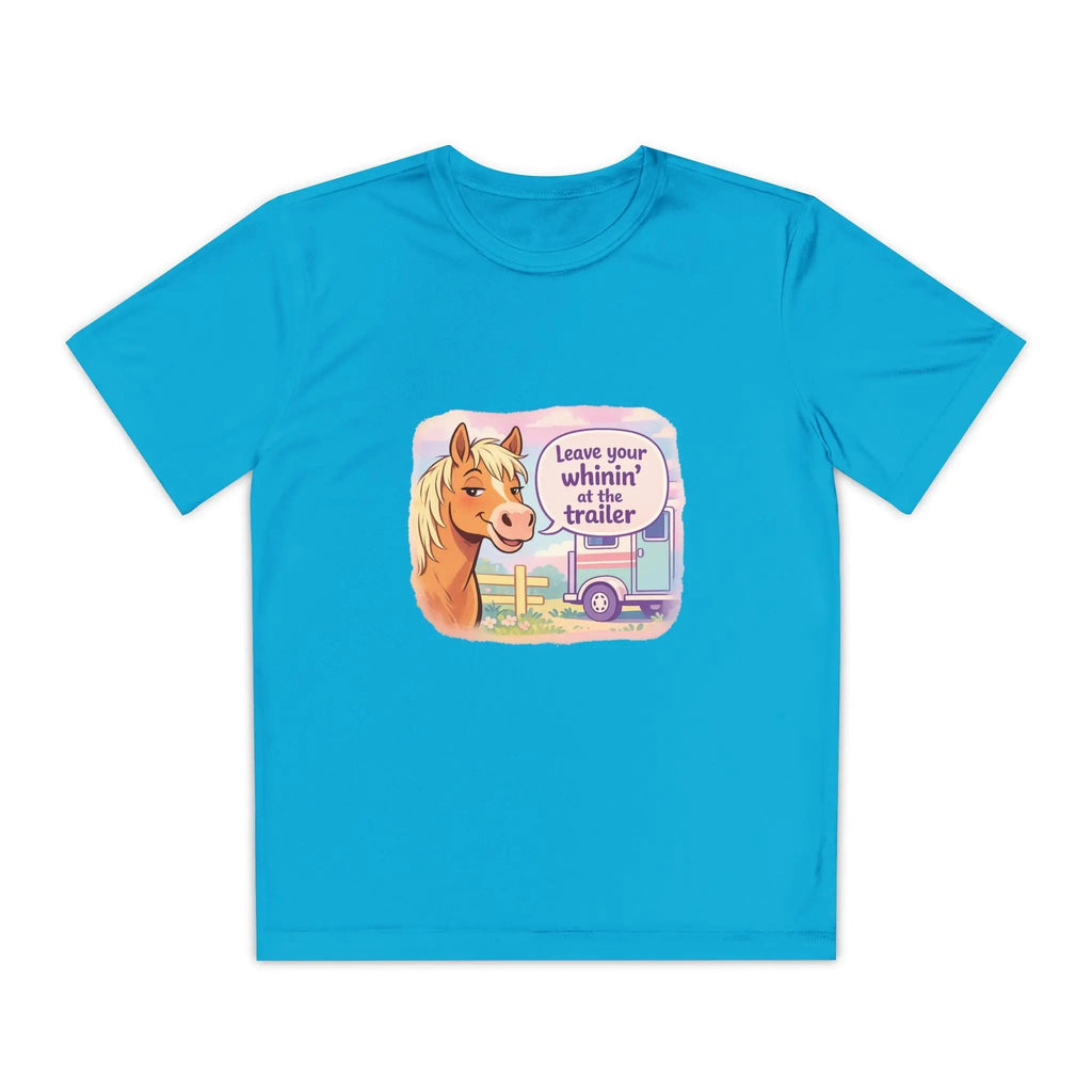 "Leave Your Whinin' at the Trailer" Girls Moisture-wicking Sport T-shirt