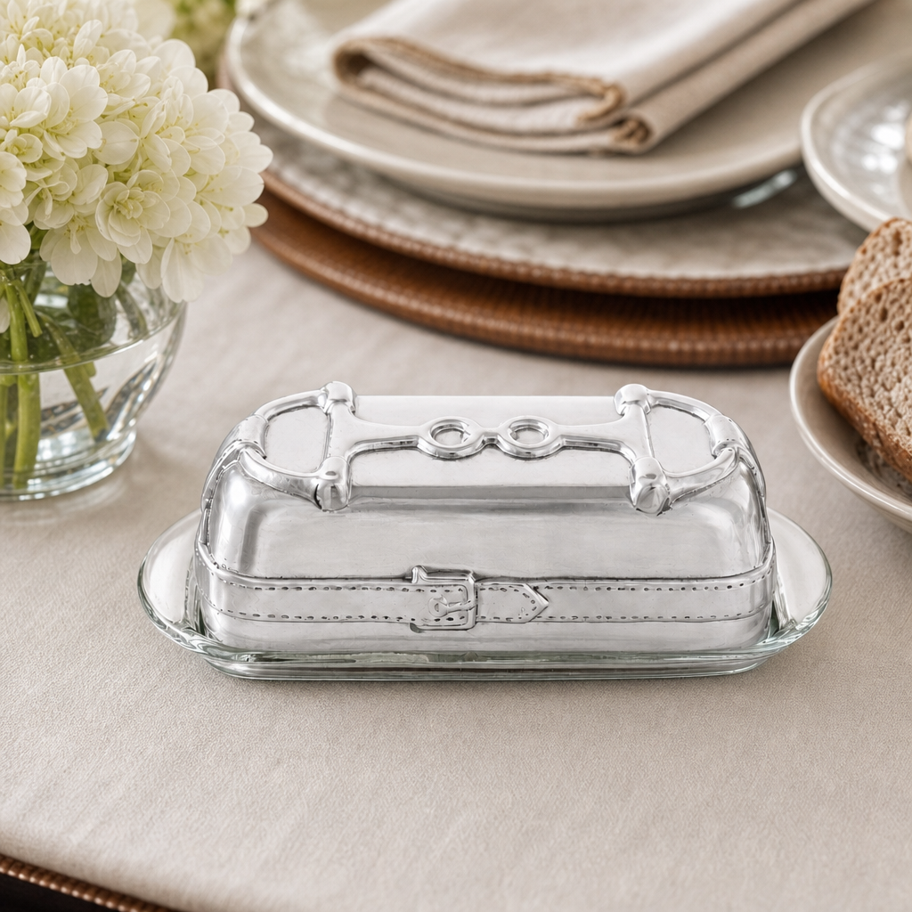 Equestrian Butter Dish