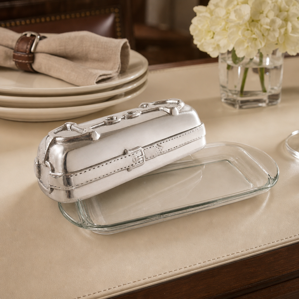 Equestrian Butter Dish