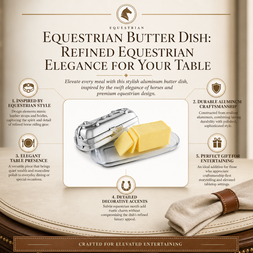 Equestrian Butter Dish