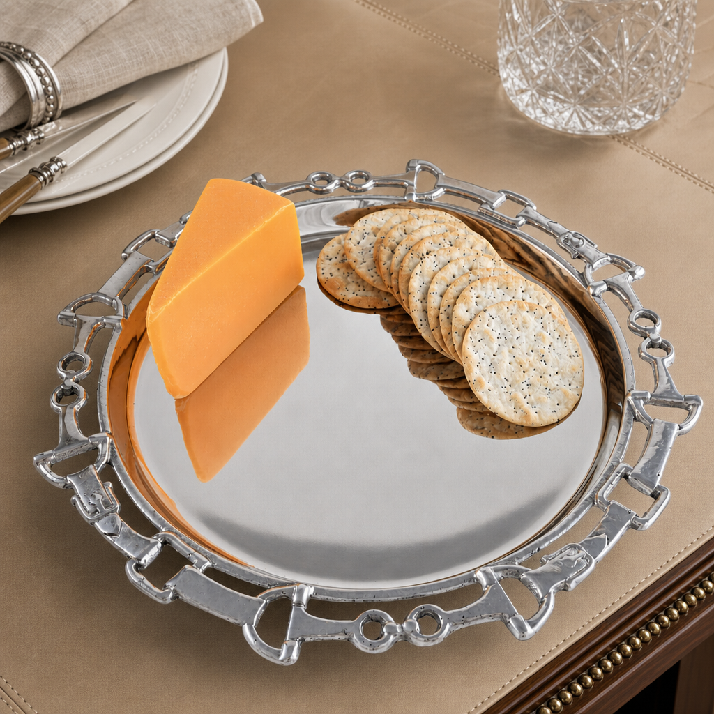 Equestrian Round Tray 12