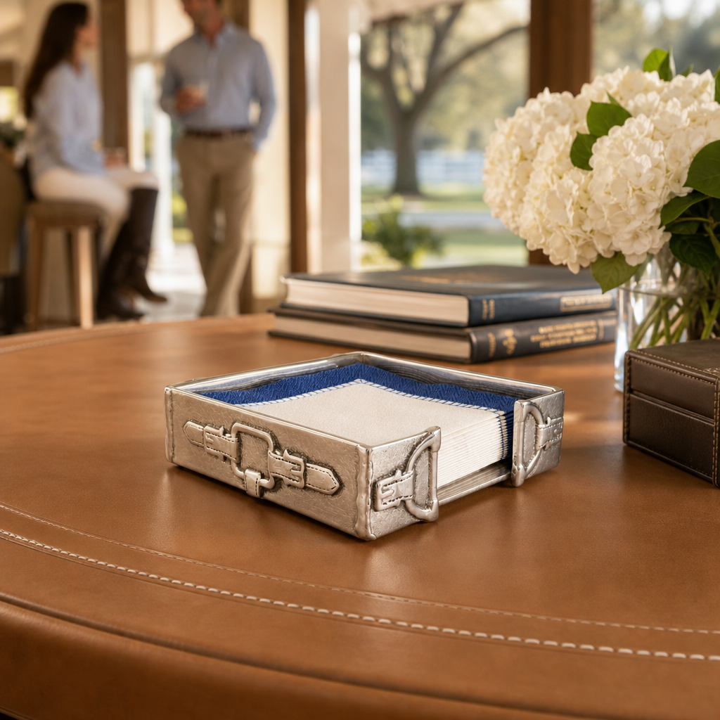 Equestrian Cocktail Napkin Box