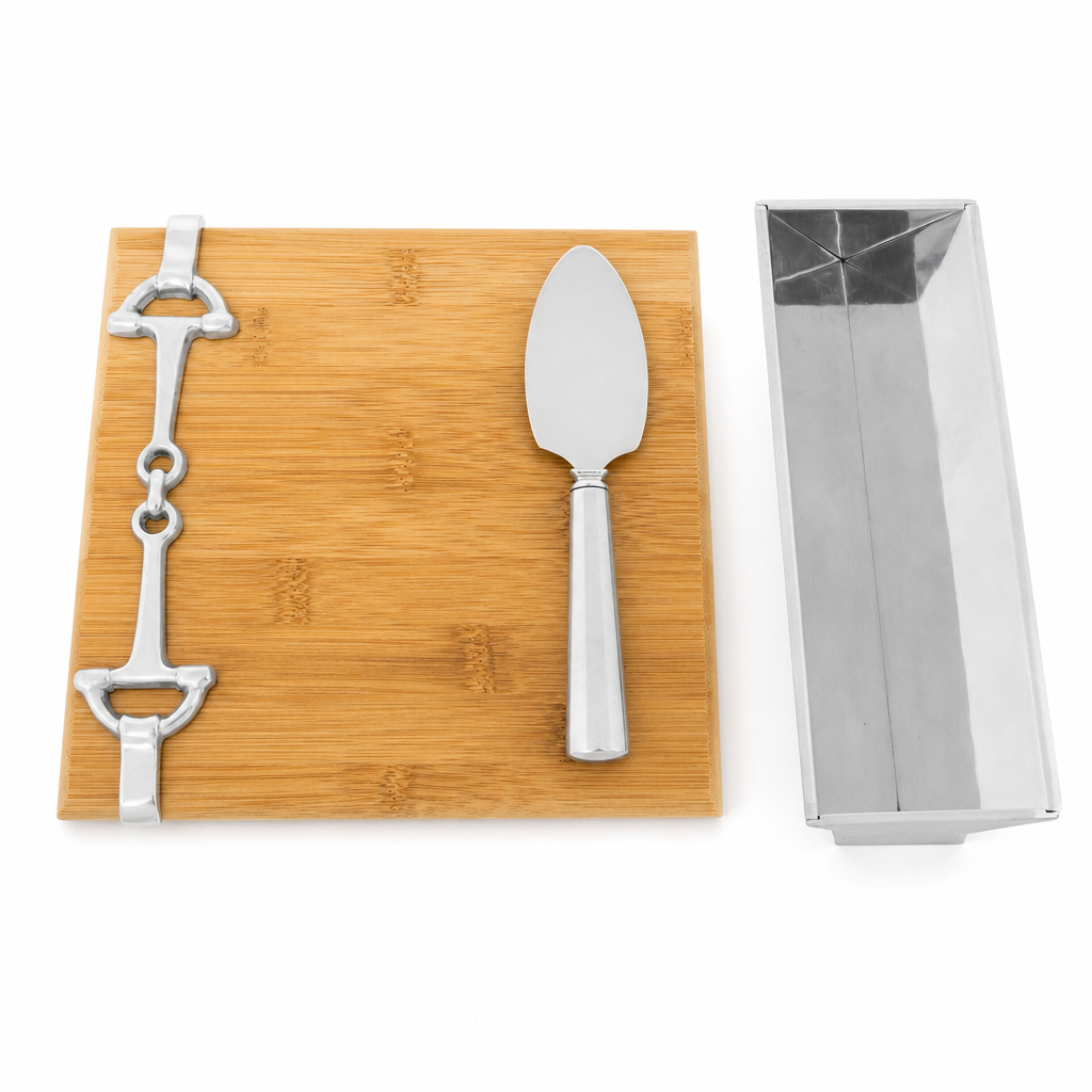 Equestrian Bamboo Cheese Set