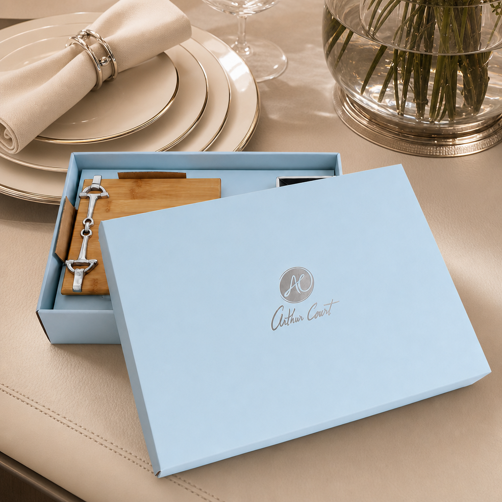 Equestrian Bamboo Cheese Set