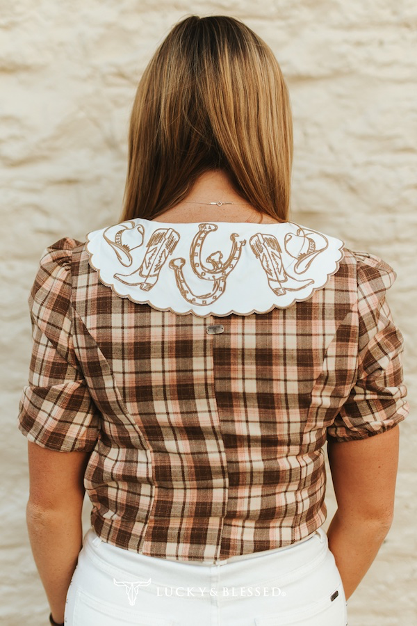 Rosy Ranch Plaid Blouse