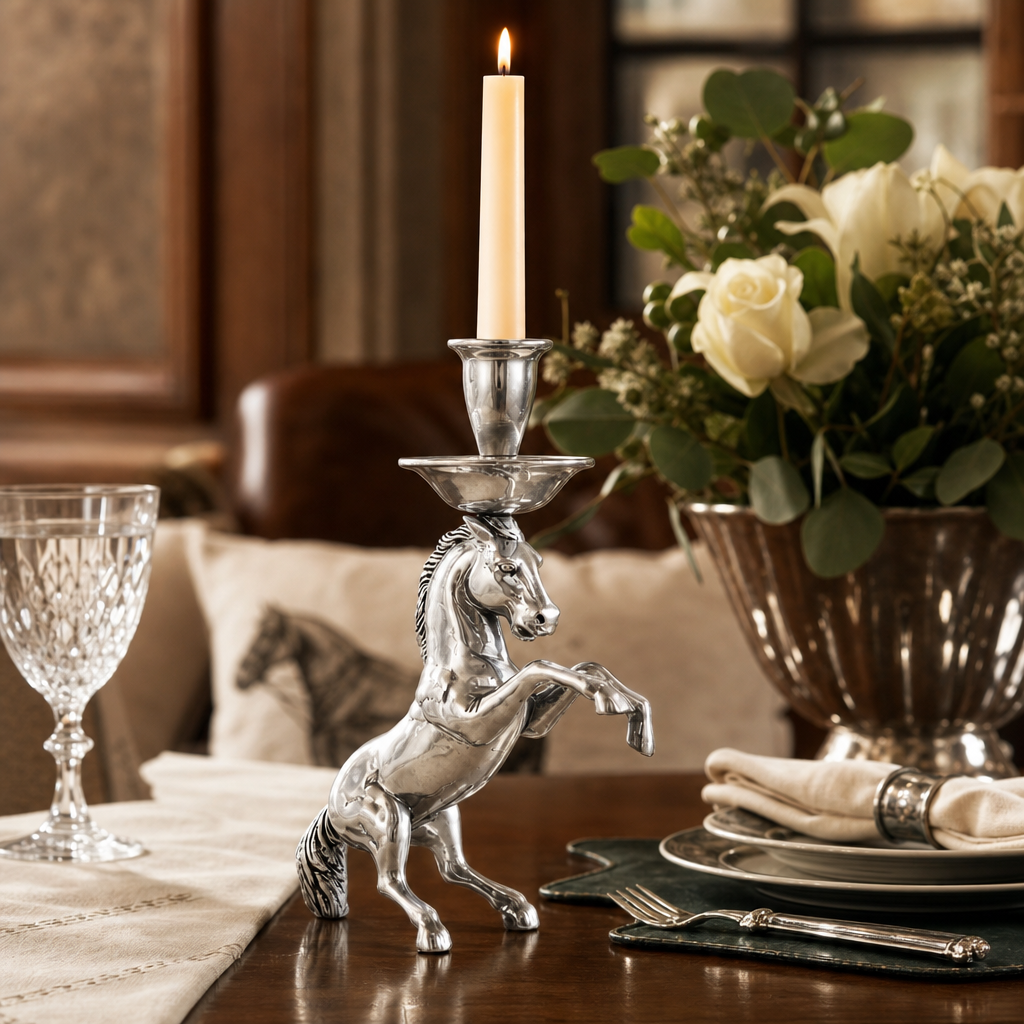 Rearing Horse Candlestick