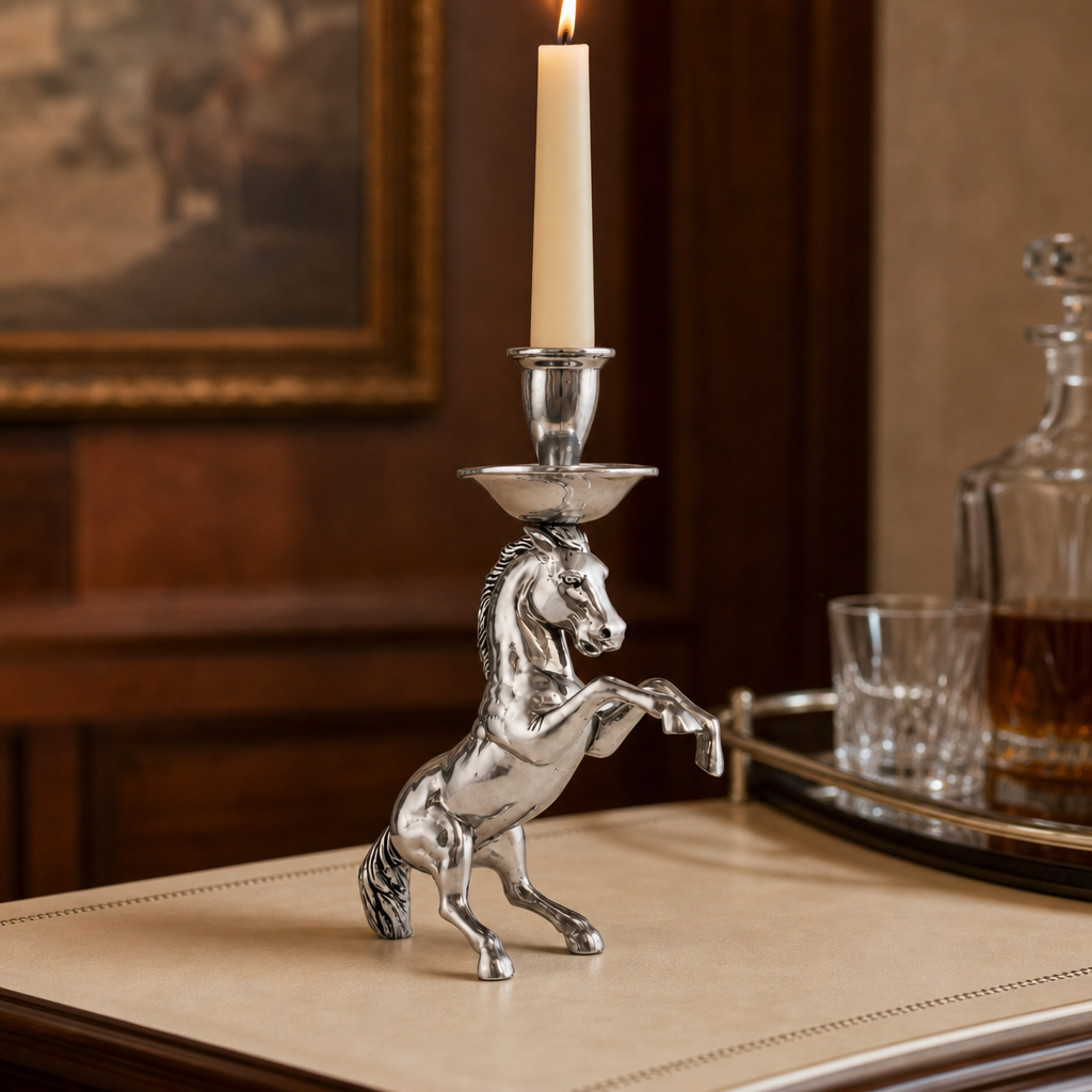 Rearing Horse Candlestick