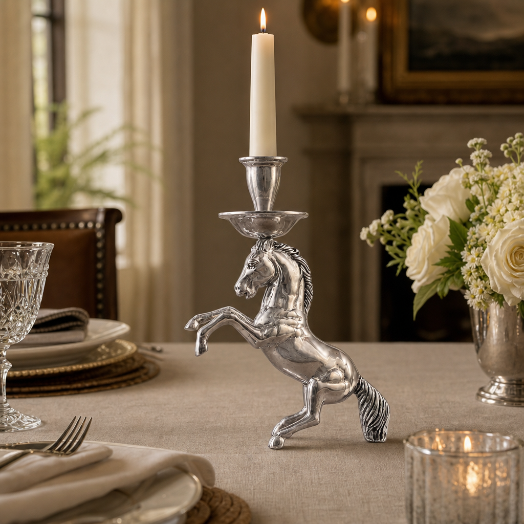 Rearing Horse Candlestick