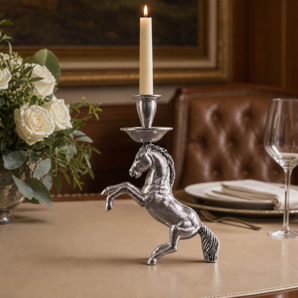 Rearing Horse Candlestick