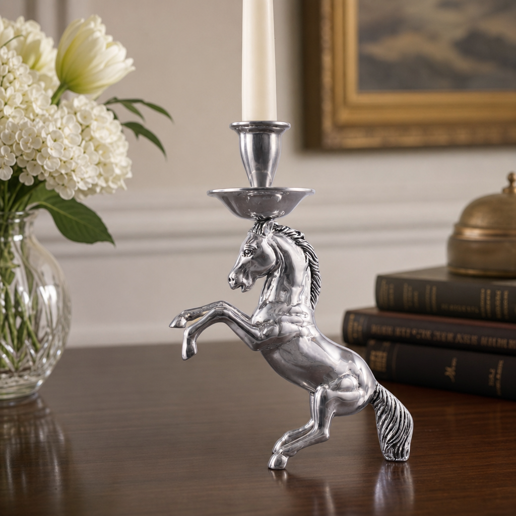 Rearing Horse Candlestick