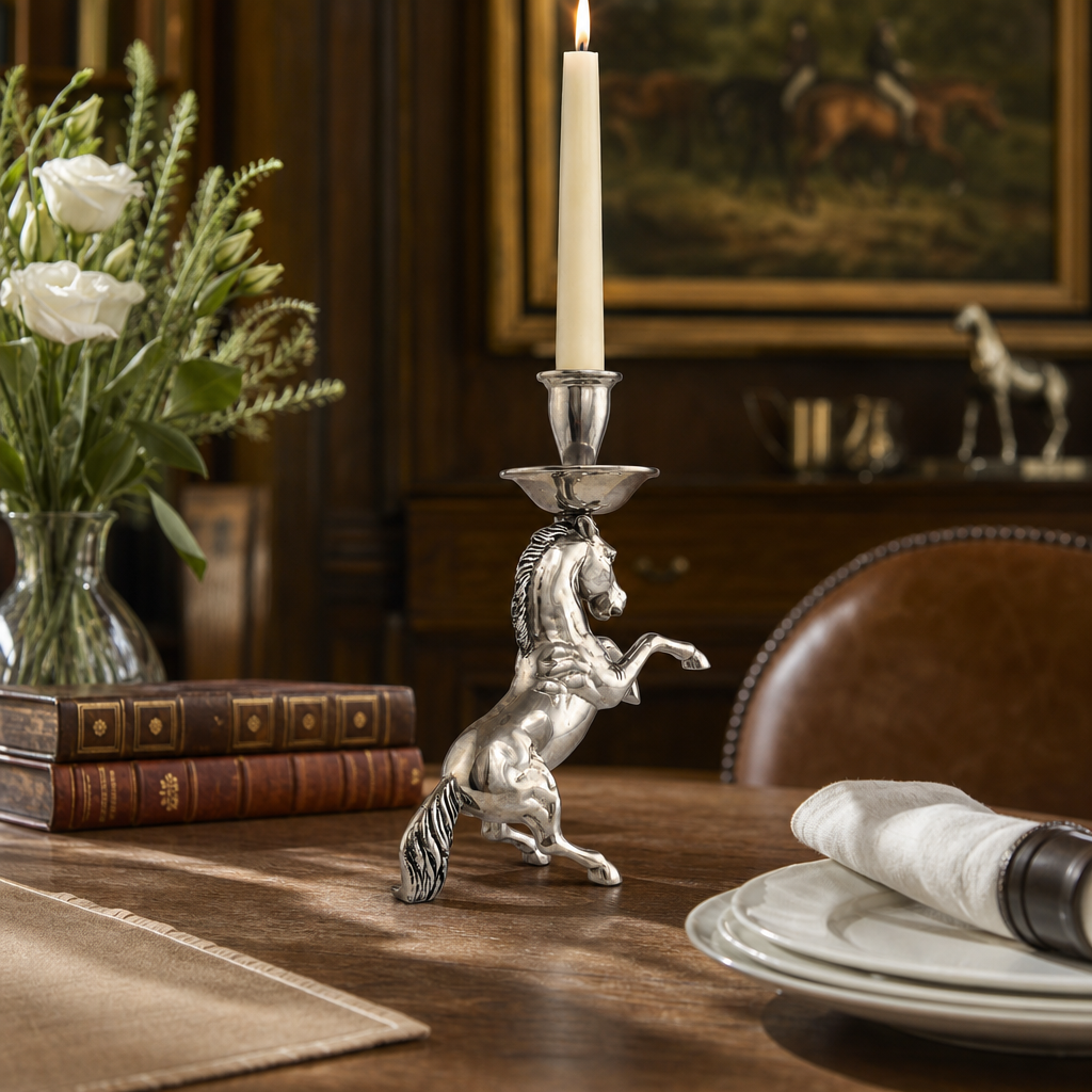 Rearing Horse Candlestick