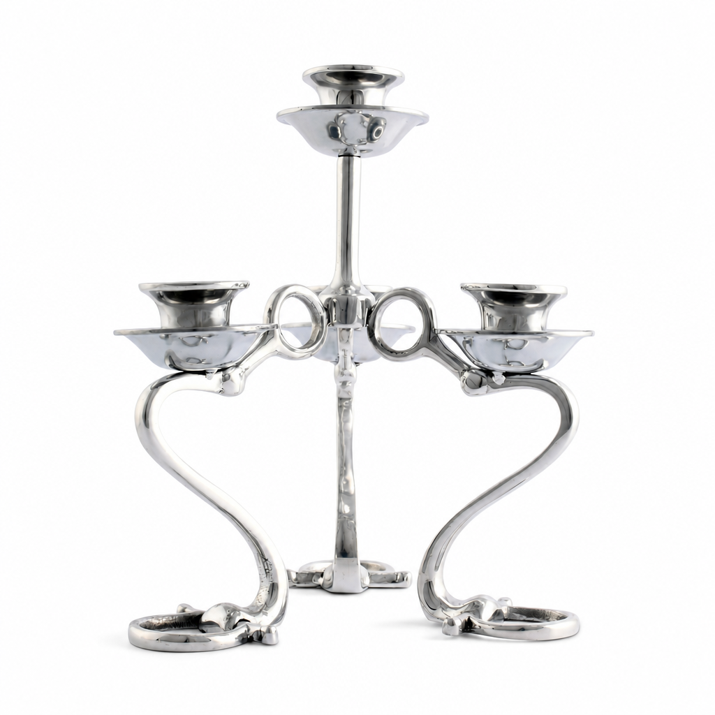 Equestrian Bit Four Light Candlestick