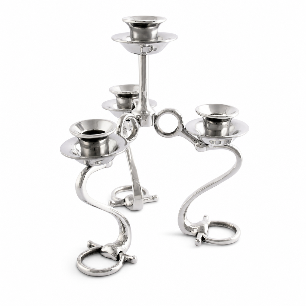 Equestrian Bit Four Light Candlestick