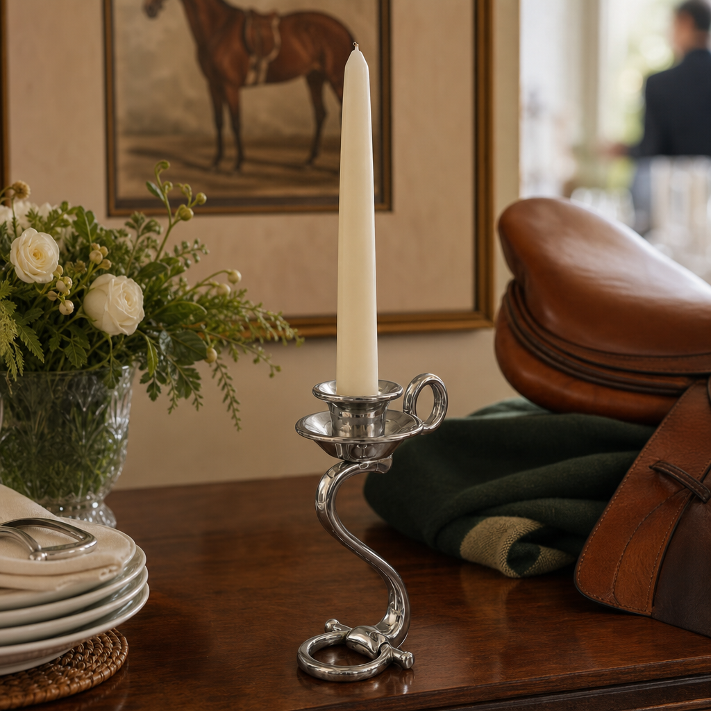 Equestrian Bit Single Candlestick