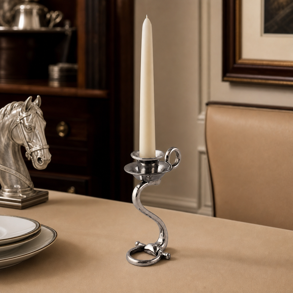 Equestrian Bit Single Candlestick
