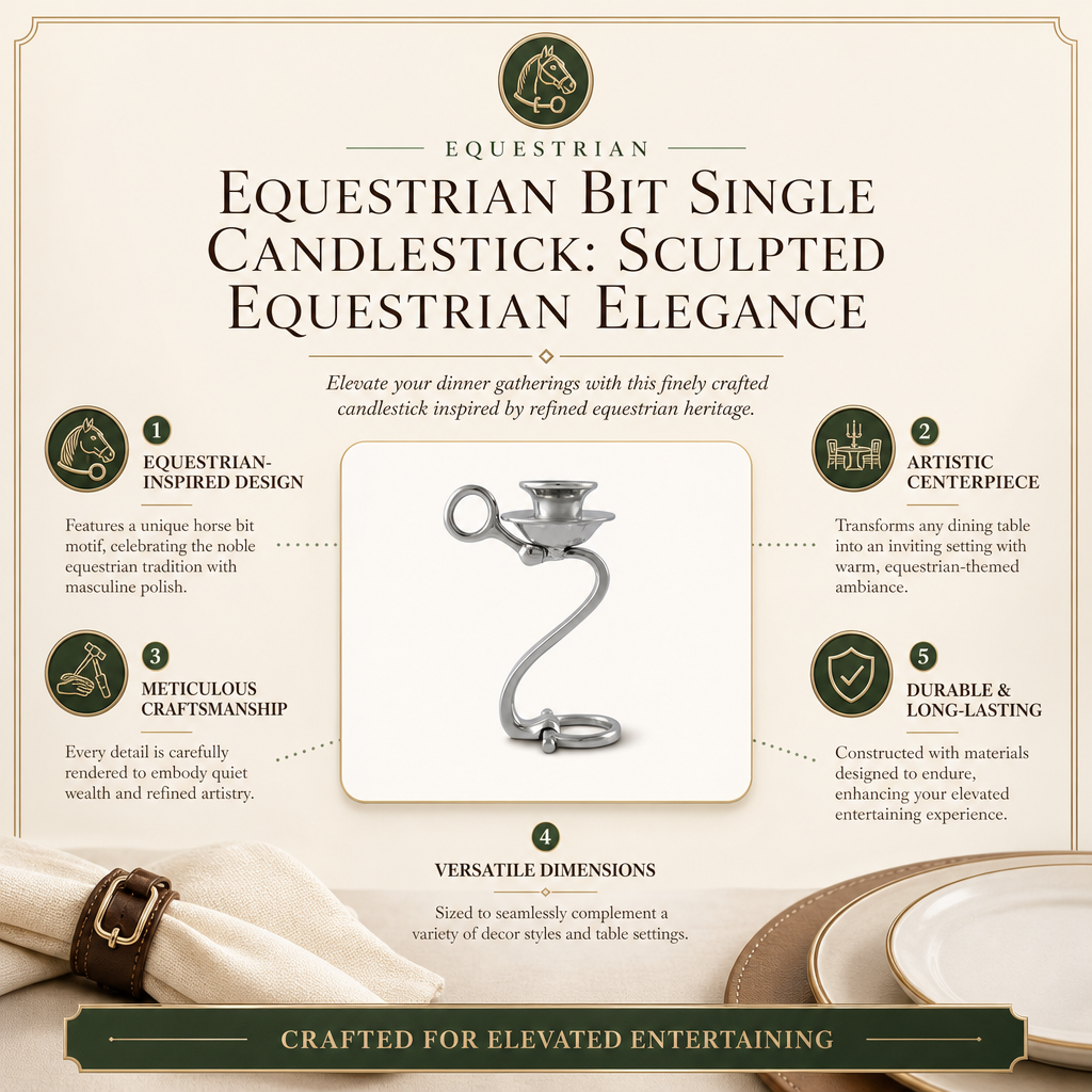 Equestrian Bit Single Candlestick