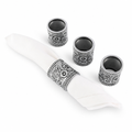 Concho Pattern Napkin Rings Set of 4