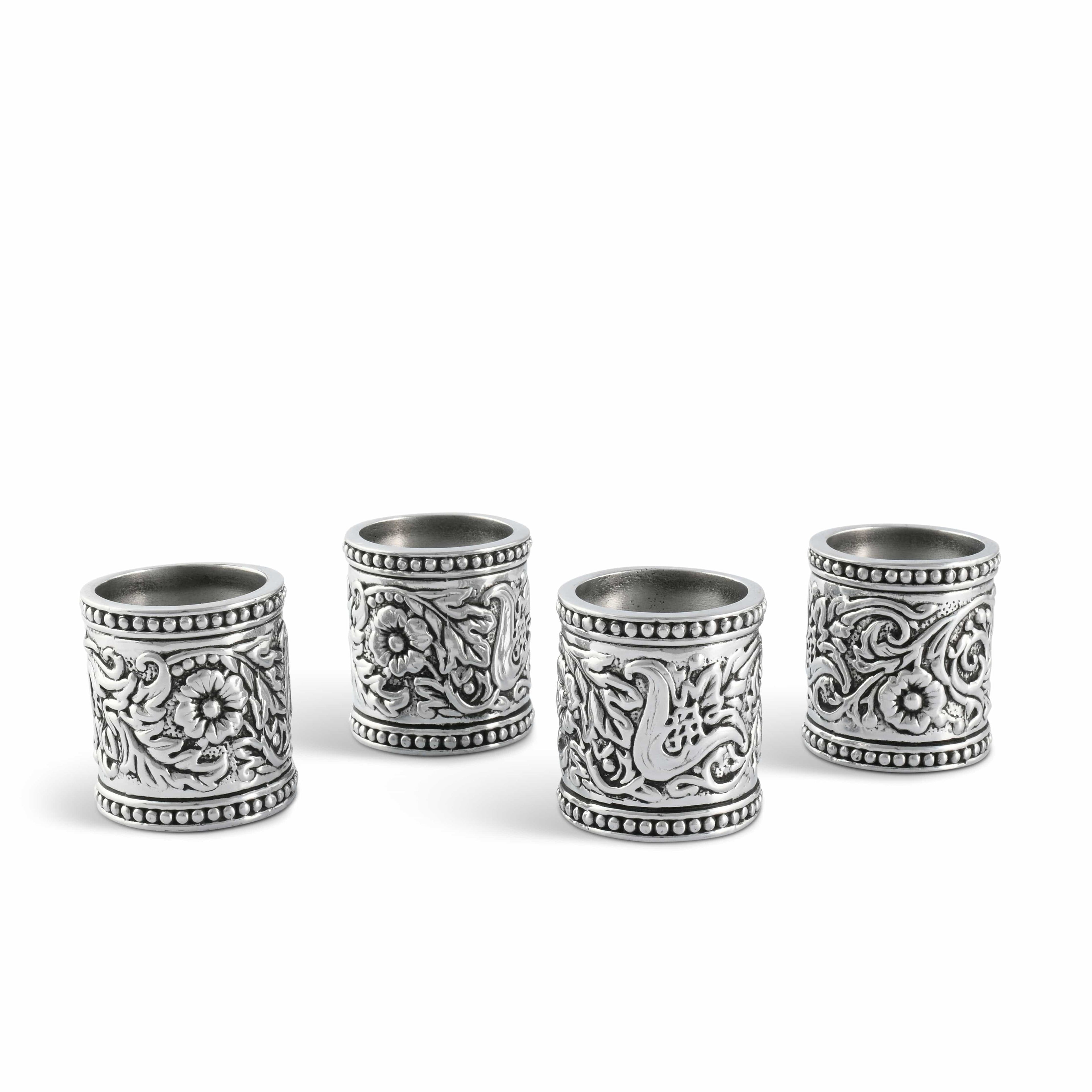 Concho Pattern Napkin Rings Set of 4
