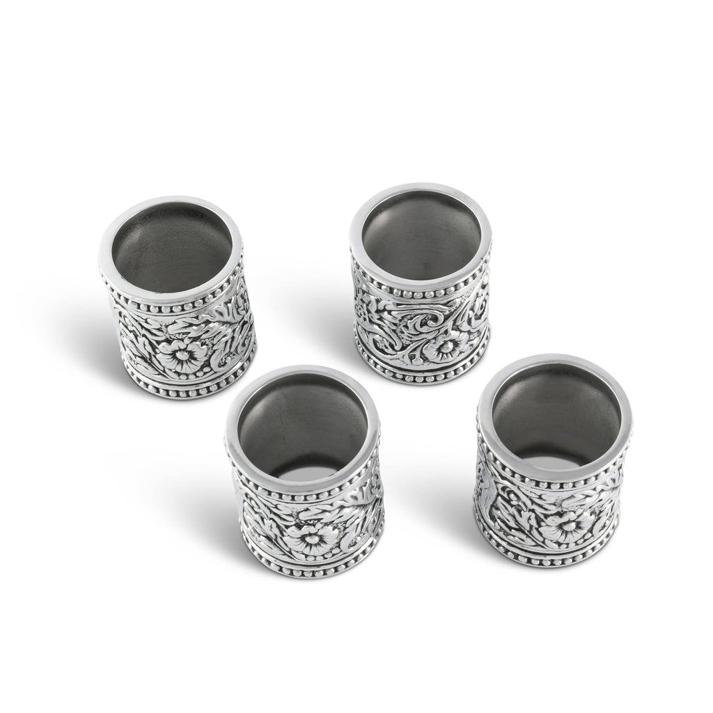 Concho Pattern Napkin Rings Set of 4
