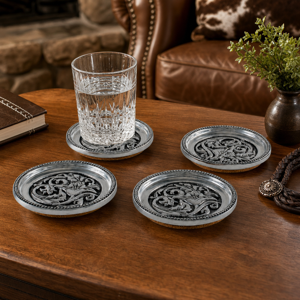 Concho Western Drink Coaster Set of 4
