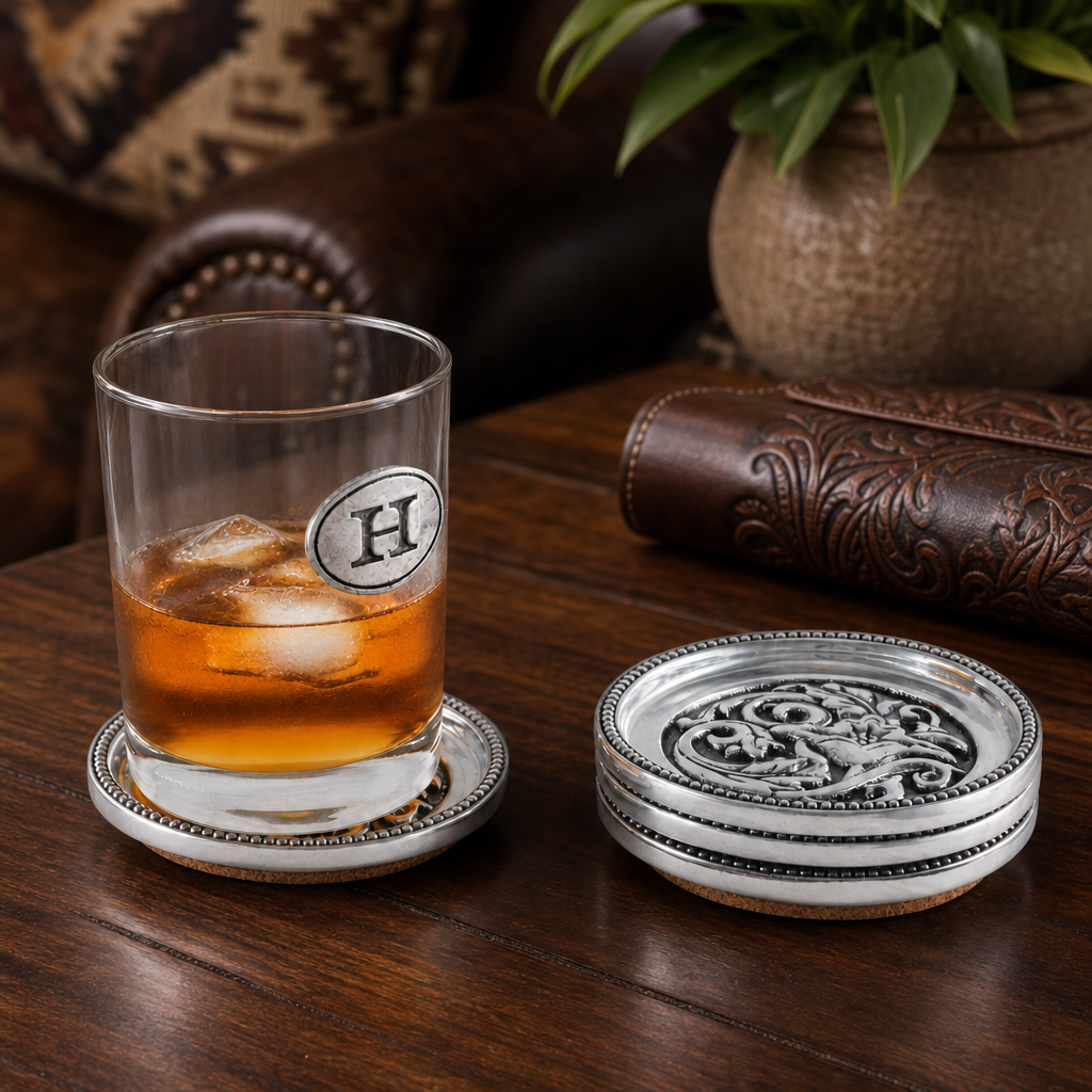 Concho Western Drink Coaster Set of 4