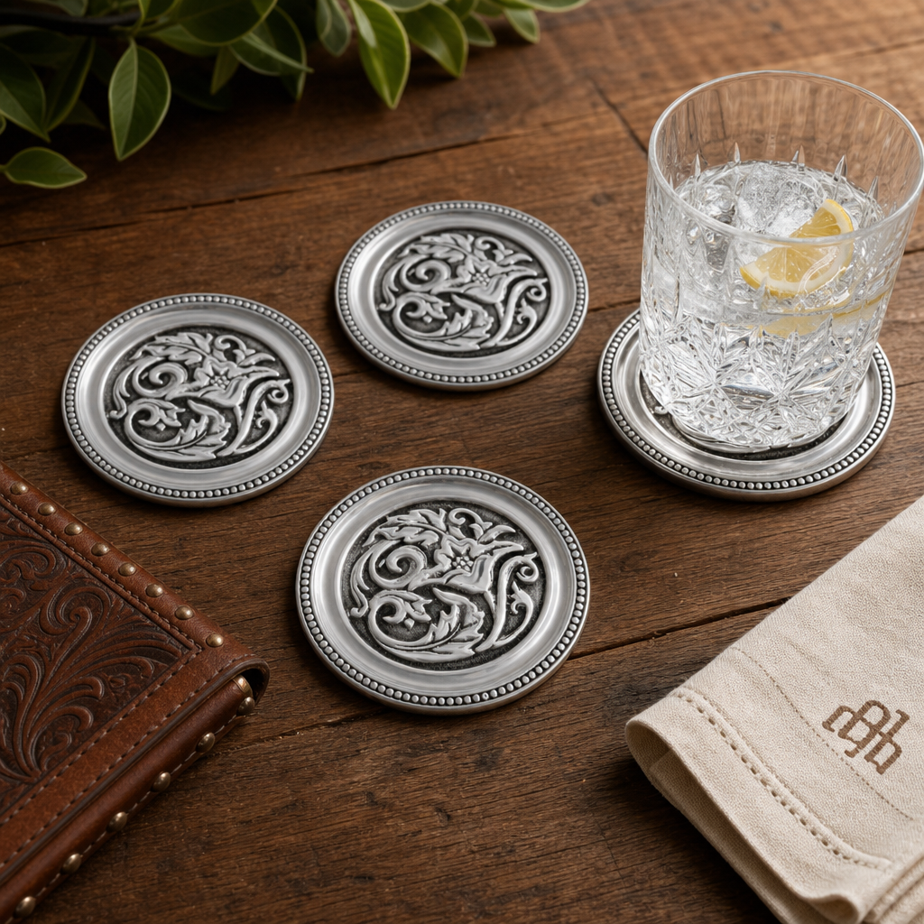 Concho Western Drink Coaster Set of 4