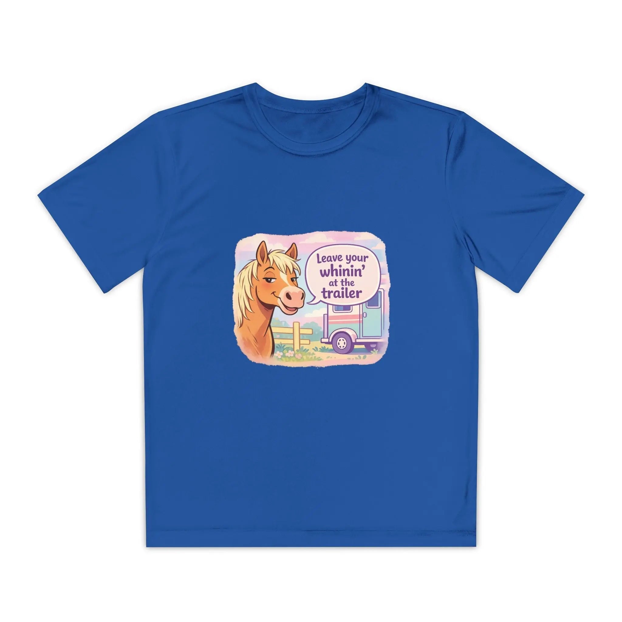 "Leave Your Whinin' at the Trailer" Girls Moisture-wicking Sport T-shirt