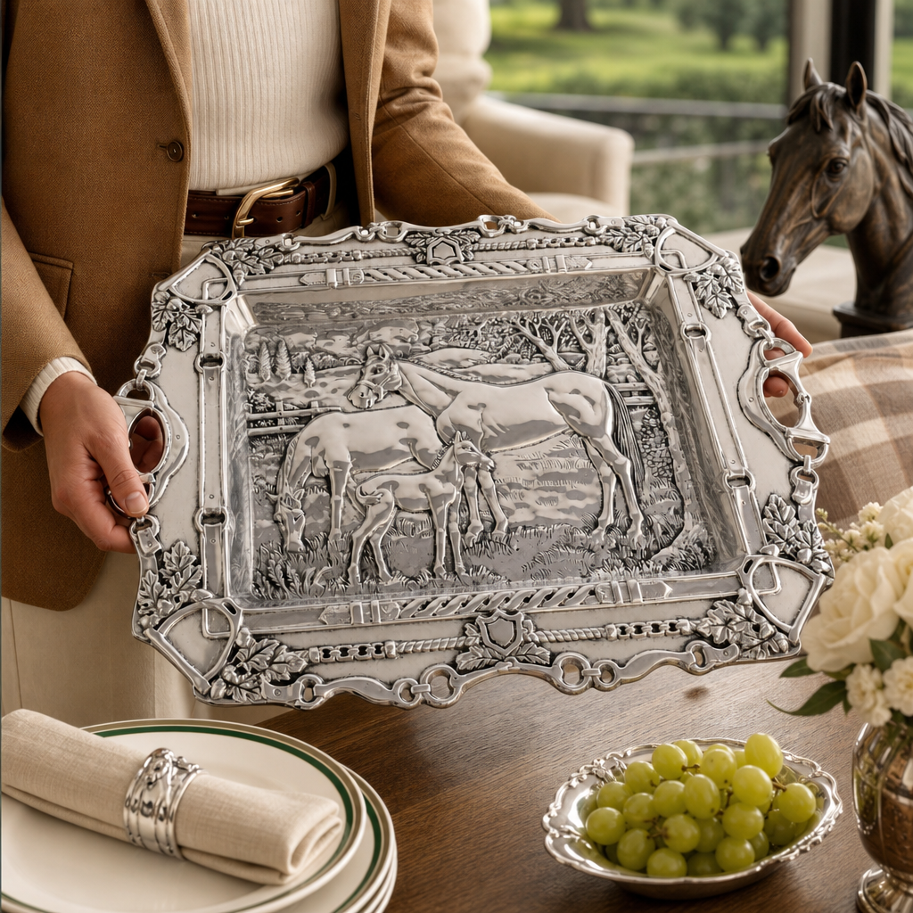 Grazing Horses Parlor Tray