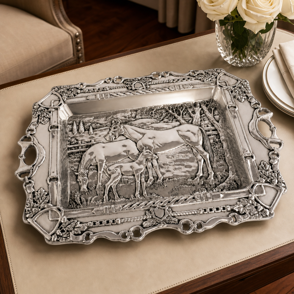 Grazing Horses Parlor Tray