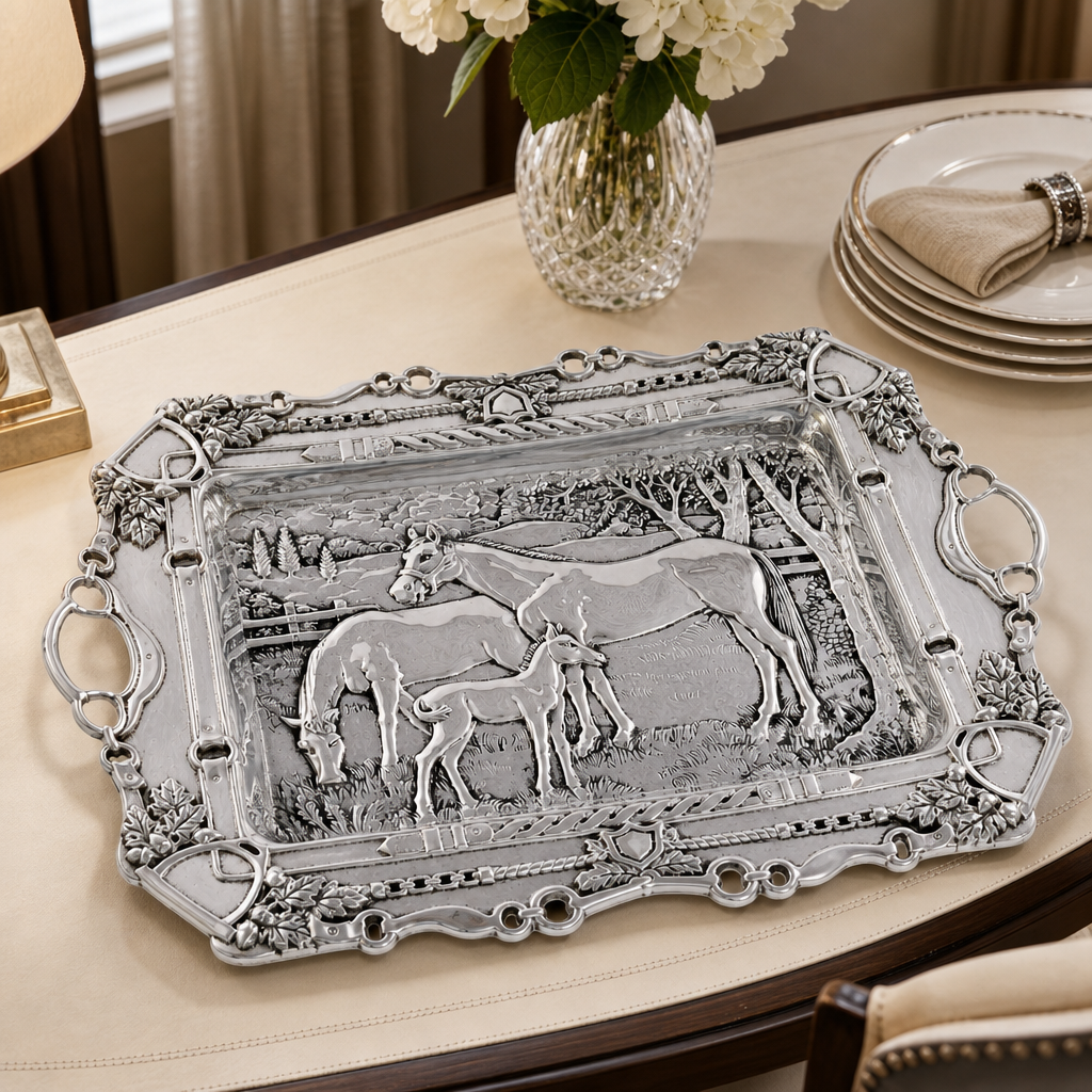 Grazing Horses Parlor Tray