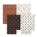 Baha Ranch Highlands Southwest Set of 4 Kitchen Dish Towels Made in America