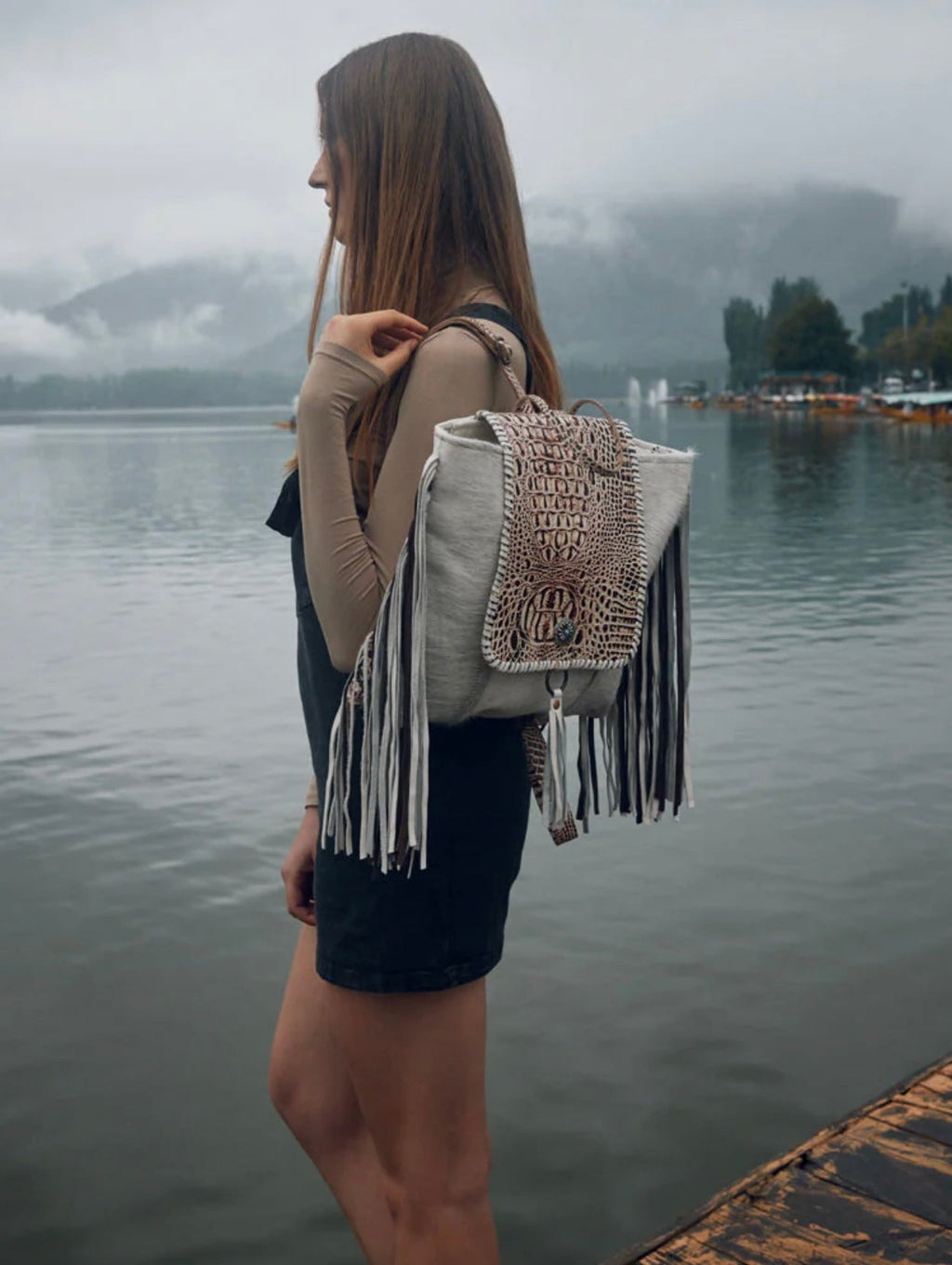 Myra: SMOKEY BACKPACK LEATHER & HAIRON BAG