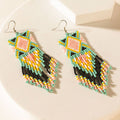 Rodeo Pop Beaded Earrings in Sunny Teal