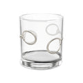 10oz Rocks Glass — Classy Silver Horsebit Design