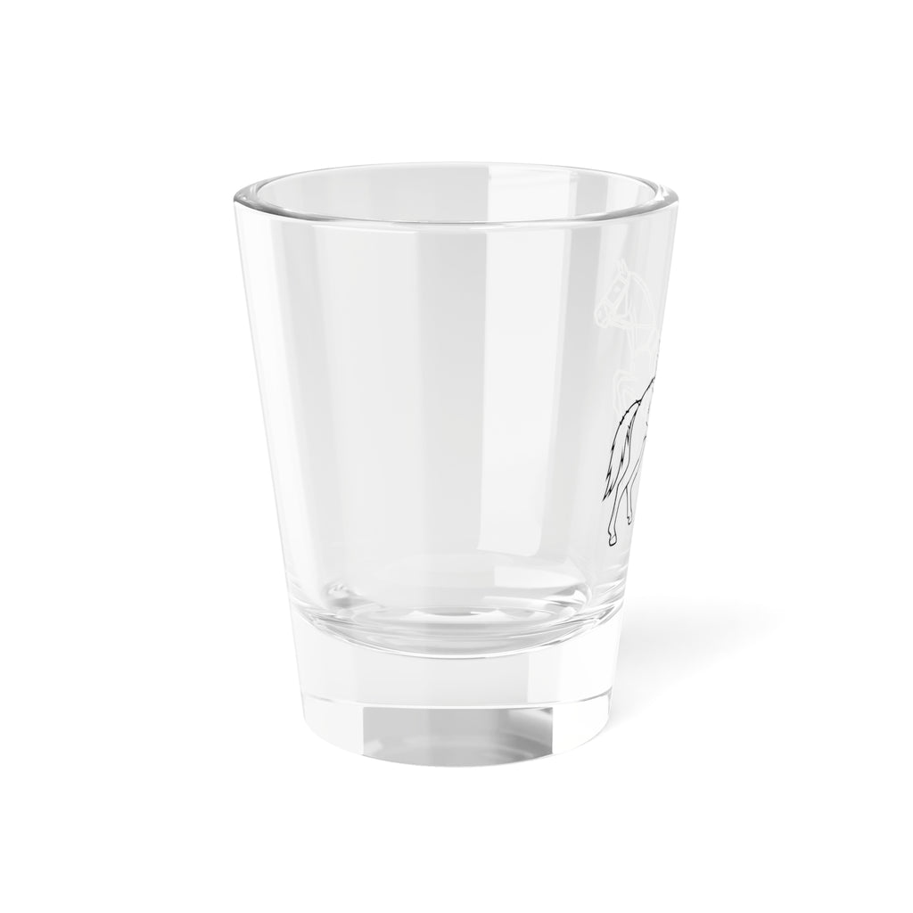 Equestrian Horse Shot Glass — 1.5oz Engraved Riding Design
