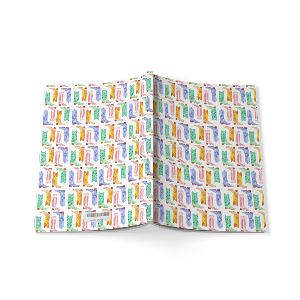 Watercolor Cowboy boots Softcover Notebook