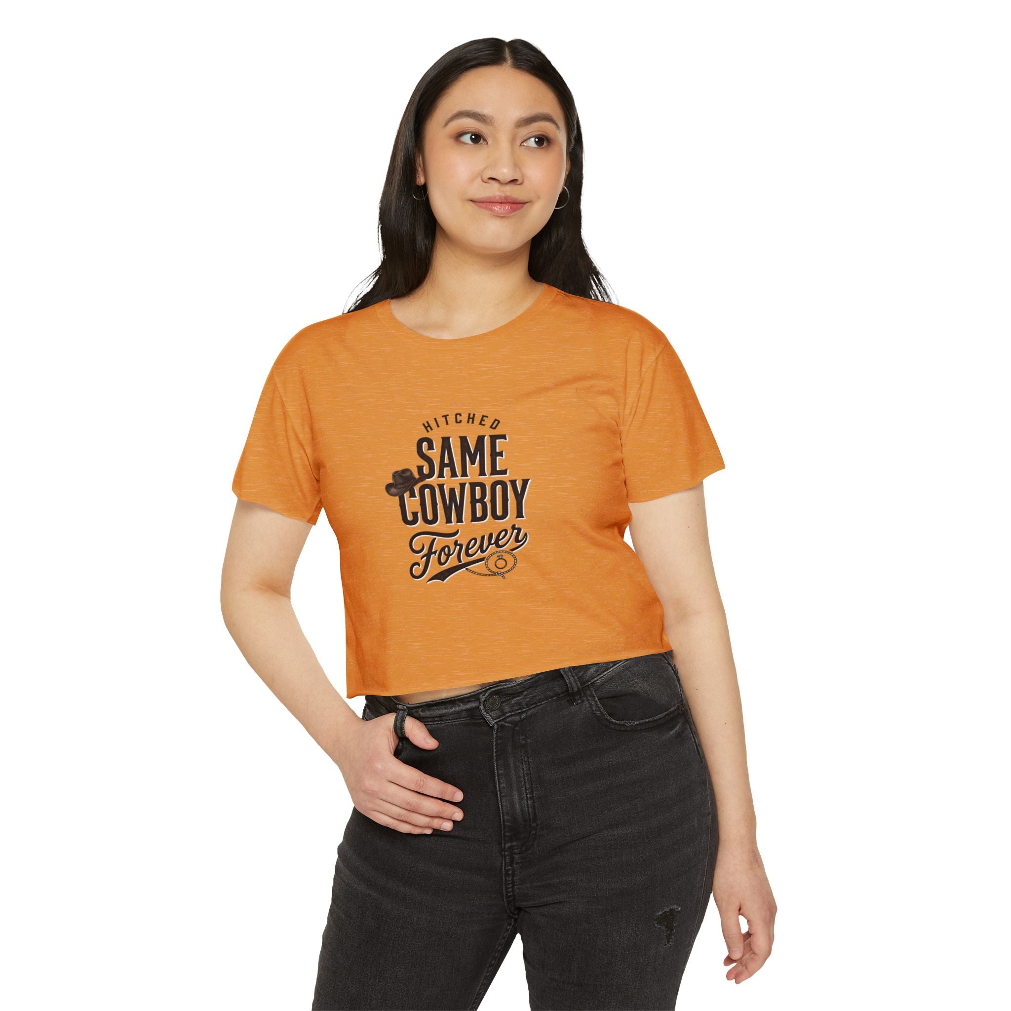 Same Cowboy Forever Crop Top — Women's Western Festival Tee