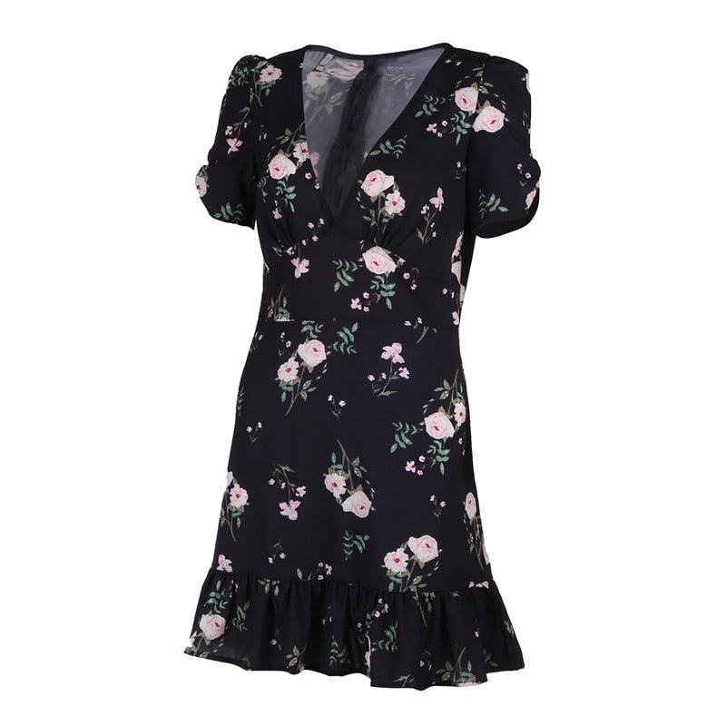 Boho Floral Summer Dress Bfs-01 Polyester Cotton Blend